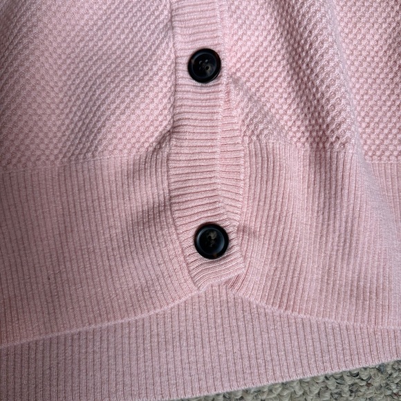 Pendleton Wool Light Pink Waffleknit Cardigan Large Clueless Preppy Balletcore - Picture 3 of 11